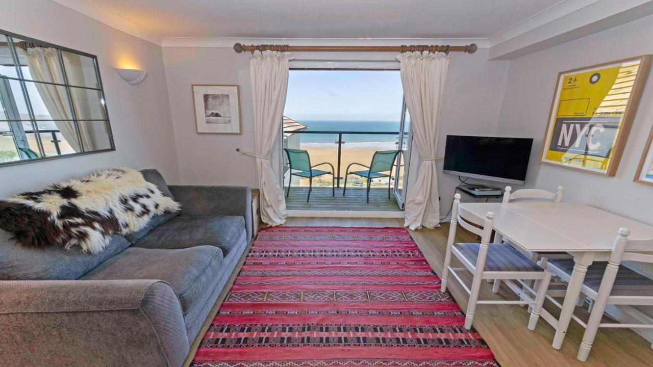 Clifton Court Apt 23 With Seaviews & Heated Pool Appartement Croyde Buitenkant foto